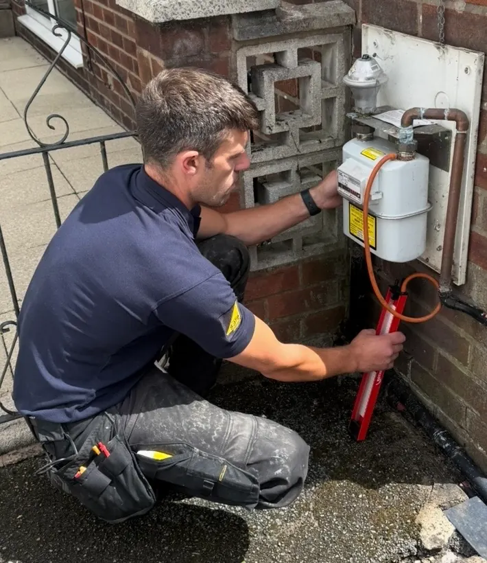 Meter and gas pipework